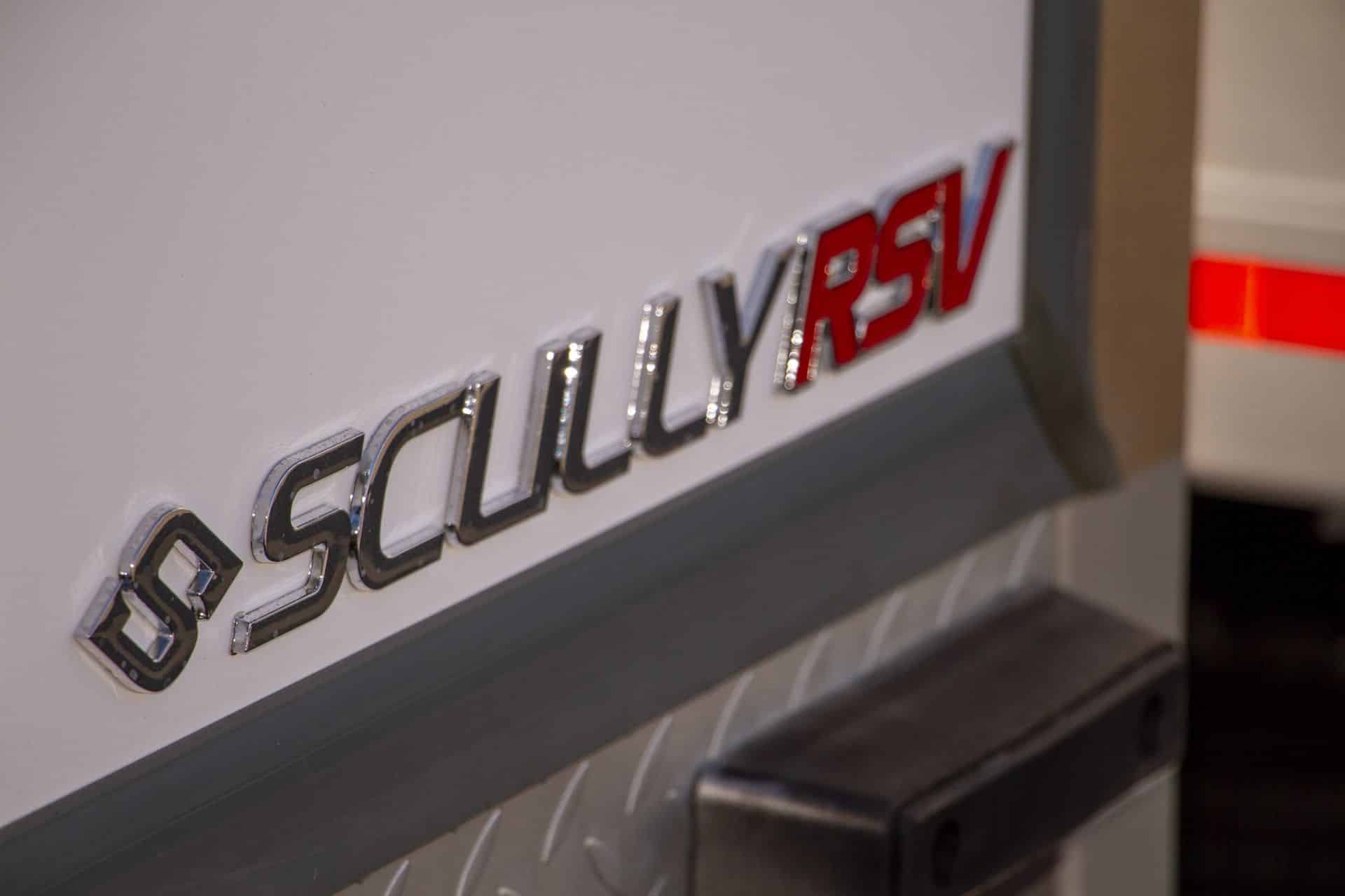 Close up of Scully RSV badge